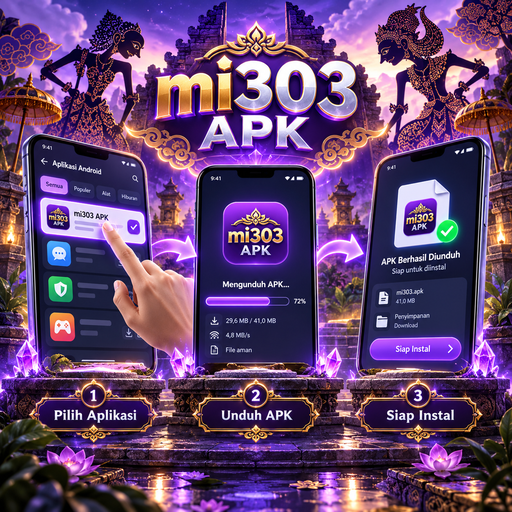 Ilustrasi panduan instalasi mi303 di Android